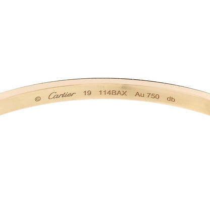 Cartier 18K Yellow Gold Small LOVE Bracelet 19 6 of 8