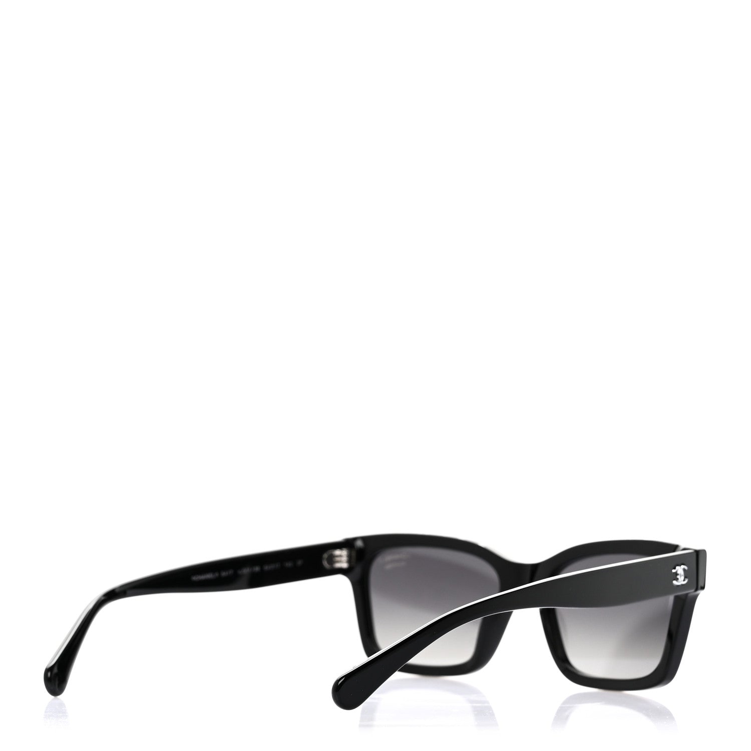 Chanel Acetate Polarized Square Sunglasses 5417 Black 4 of 8
