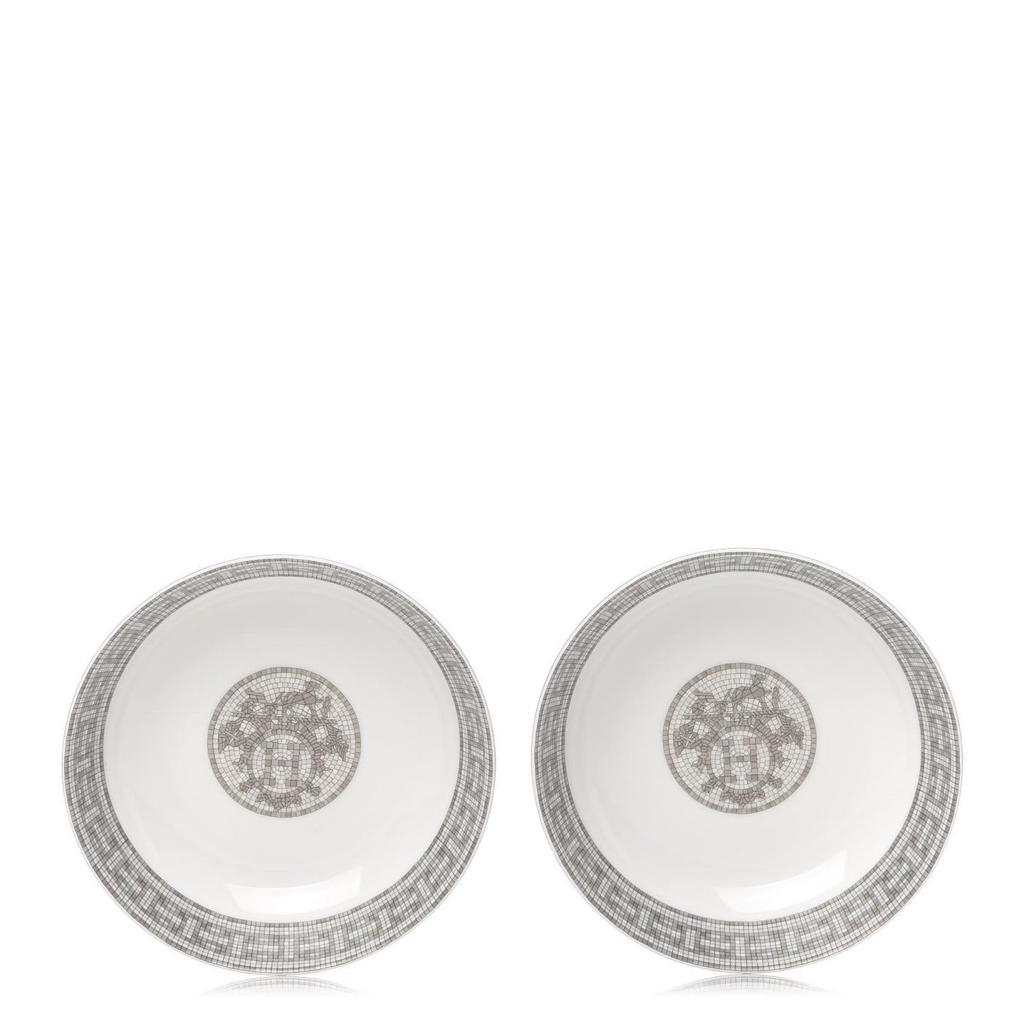 Porcelain Mosaique Au 24 Platine Cereal Bowl Set of 2