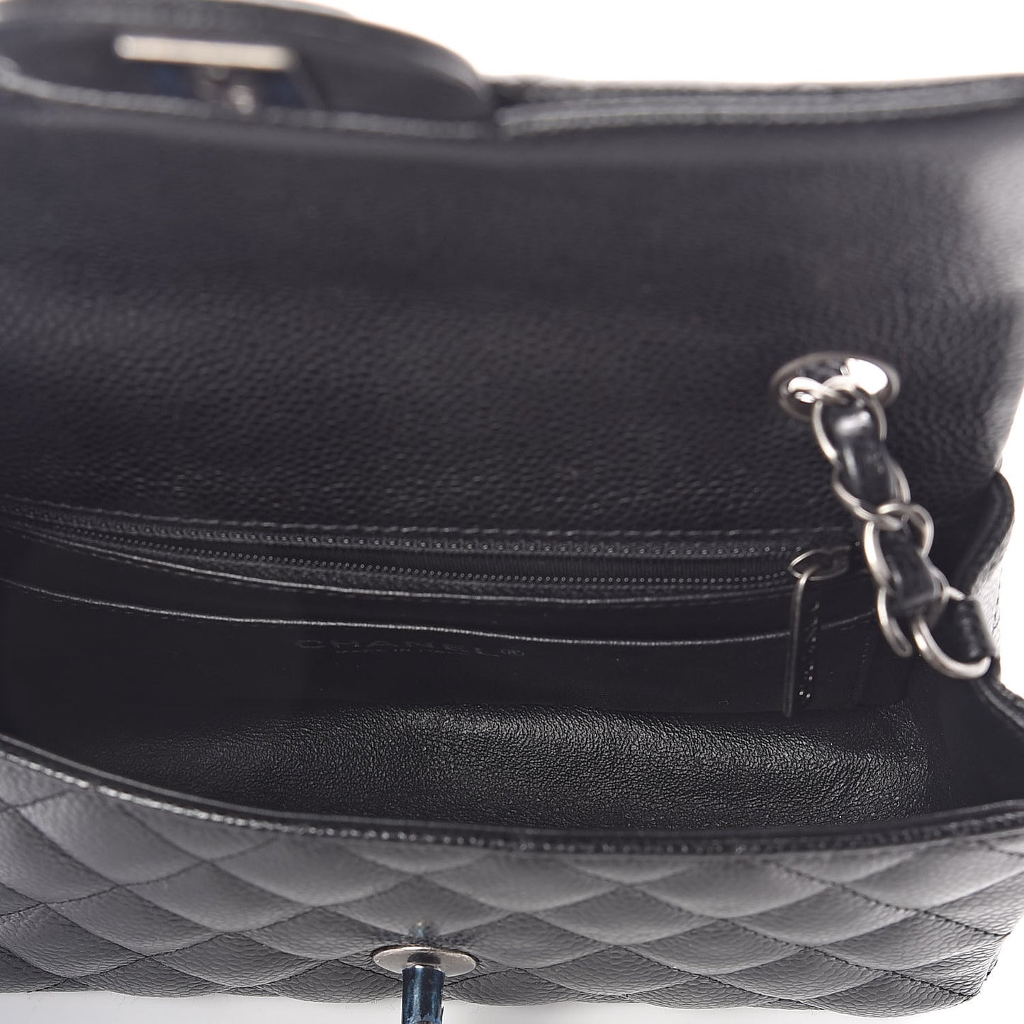 Caviar Quilted Mini Rectangular Flap Black