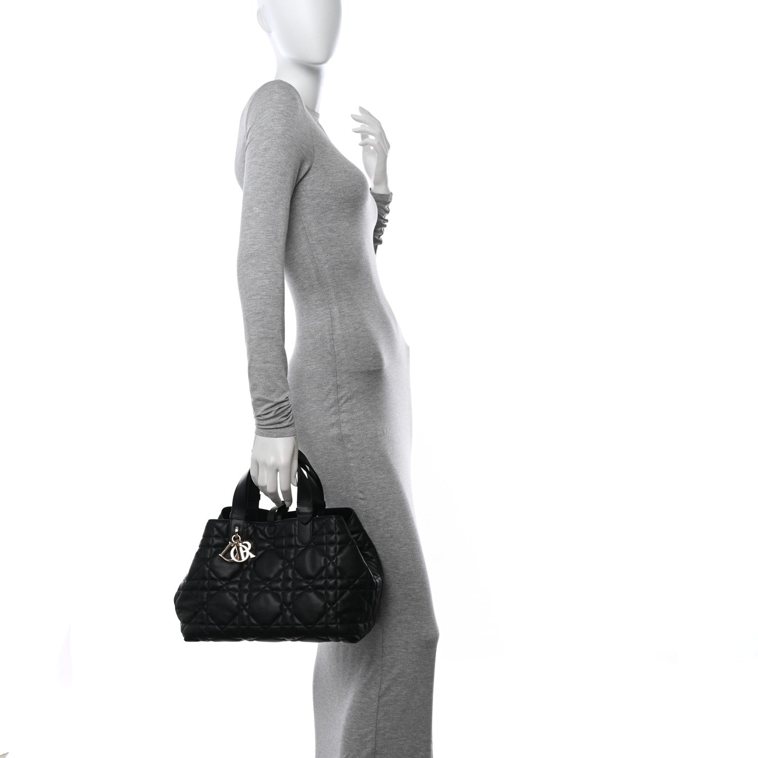 Christian Dior Calfskin Macrocannage Medium Toujours Black 2 of 11