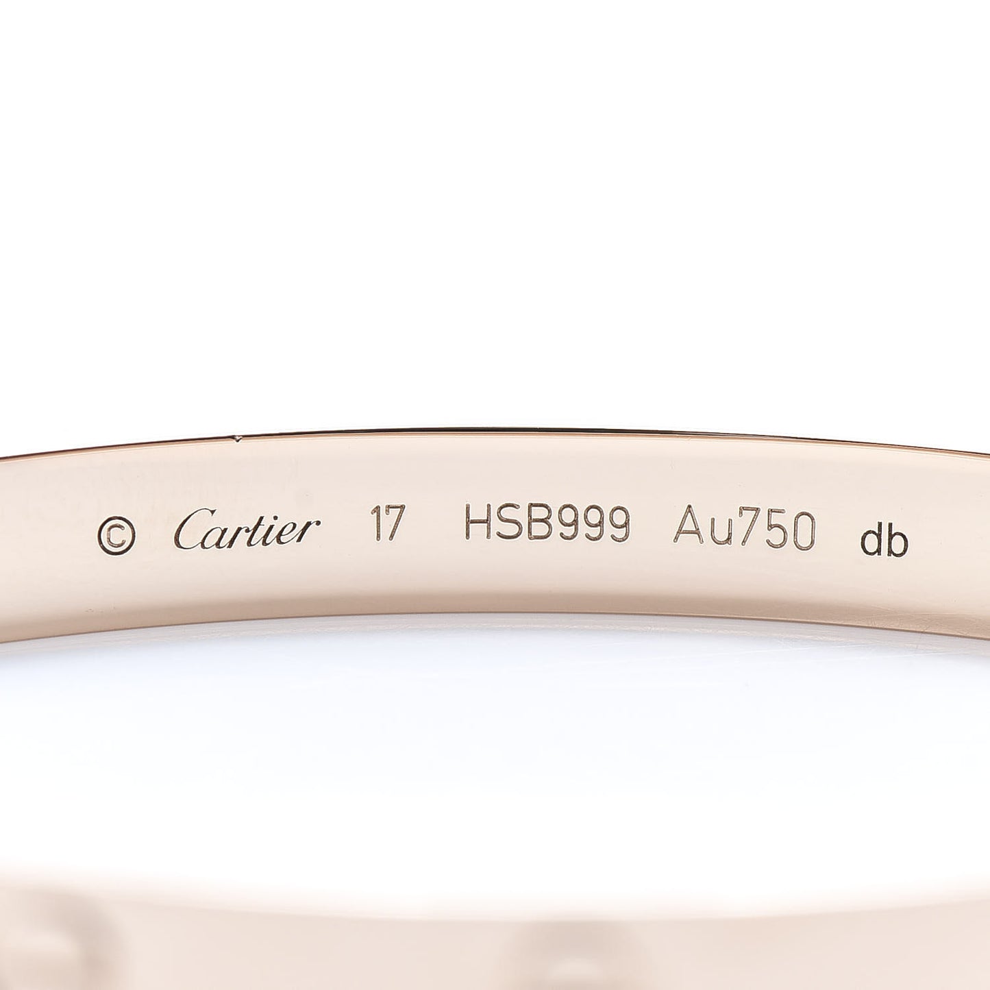 18K Pink Gold LOVE Bracelet 17