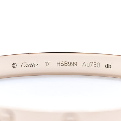 Cartier 18K Pink Gold LOVE Bracelet 17 5 of 6