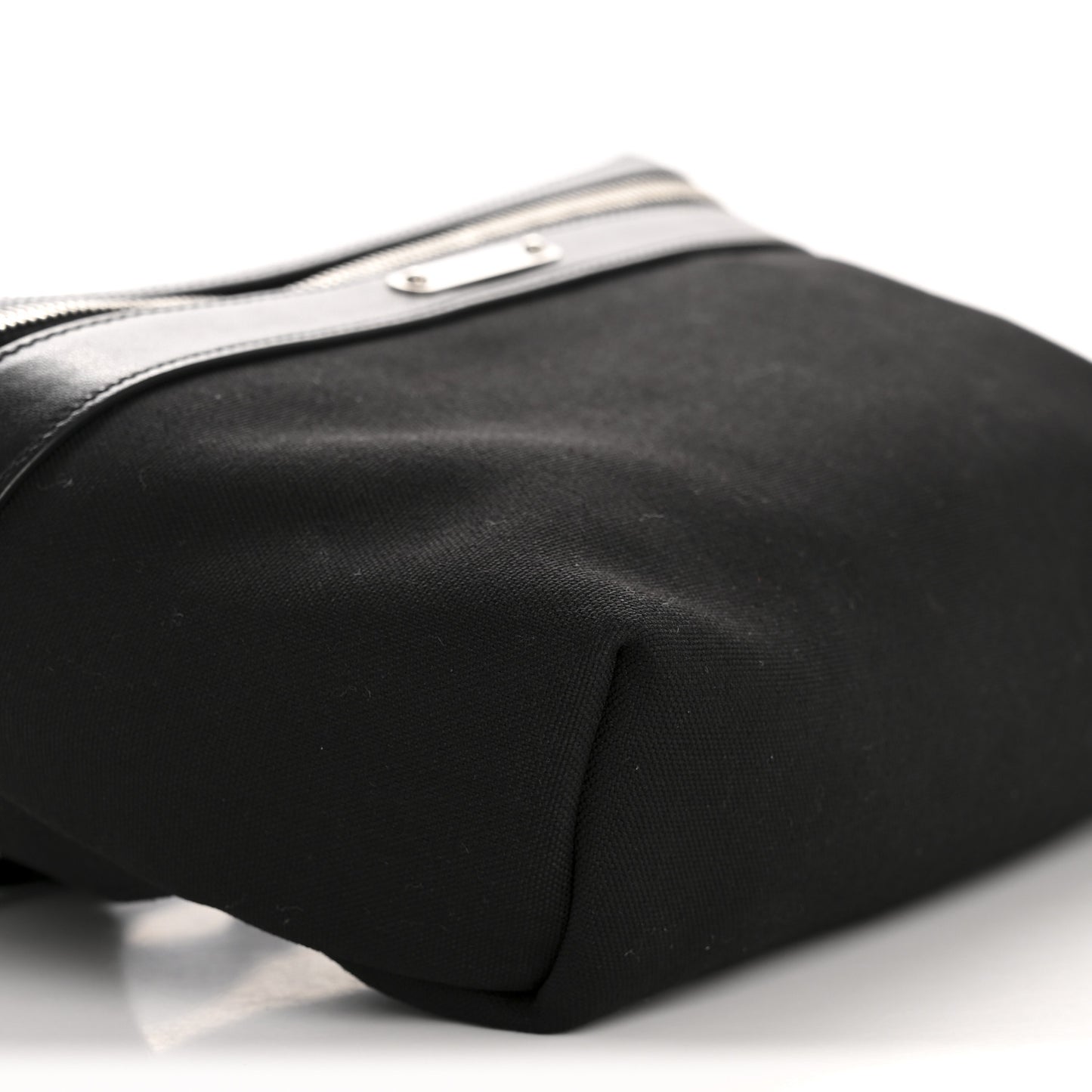 Canvas Calfskin City Belt Bag Black