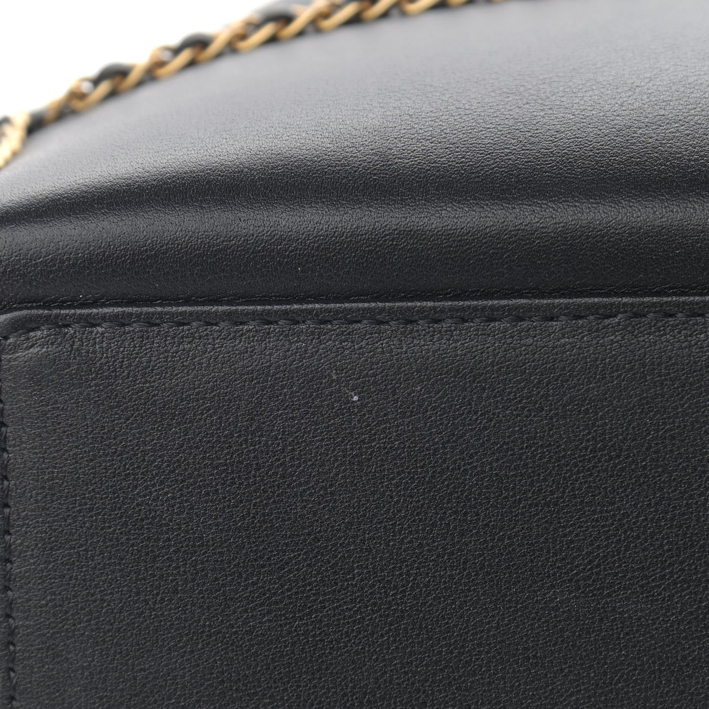 Calfskin Quilted Chain Lines Shopping Tote Black