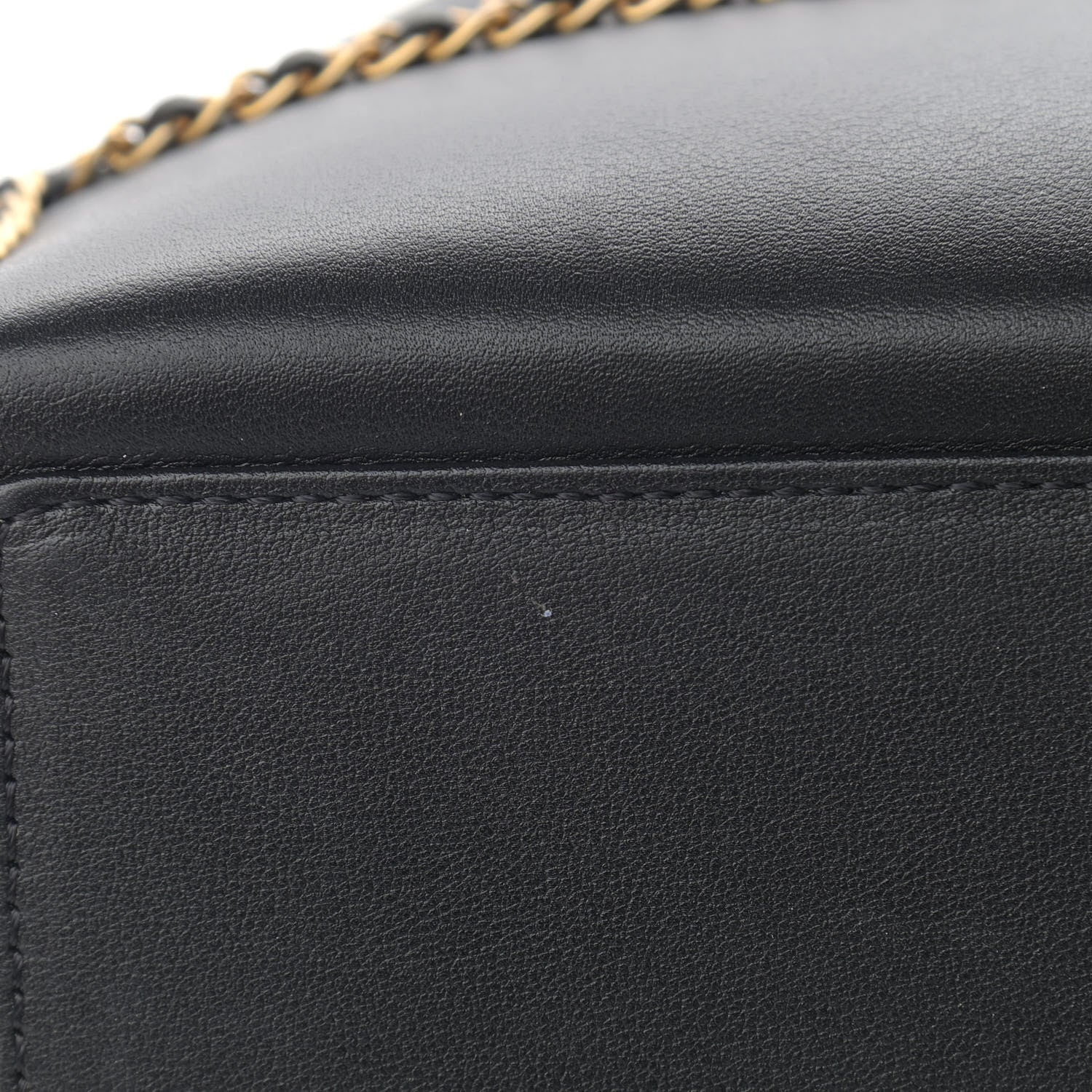 Chanel Calfskin Quilted Chain Lines Shopping Tote Black 11 of 11