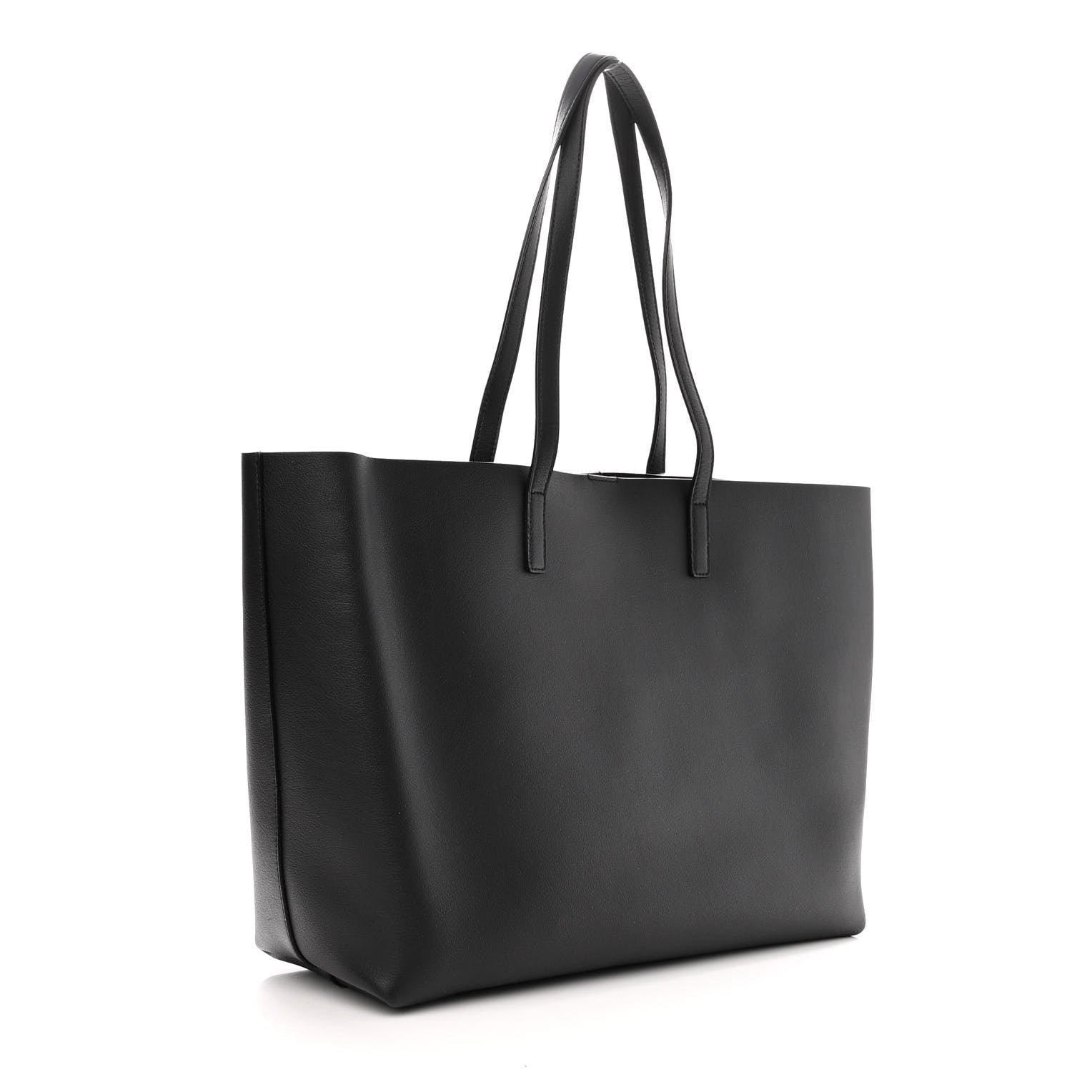 Saint Laurent Calfskin Large Shopping Tote Black 3 of 9