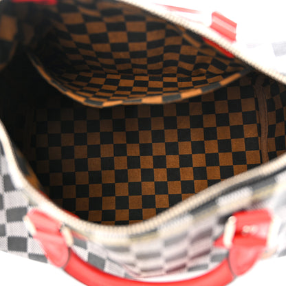 Louis Vuitton Damier Speedy Bandouliere 30 Black White 5 of 10