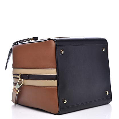 Burberry Smooth Calfskin Paneled Medium Cube Bowling Bag Black 4 of 11