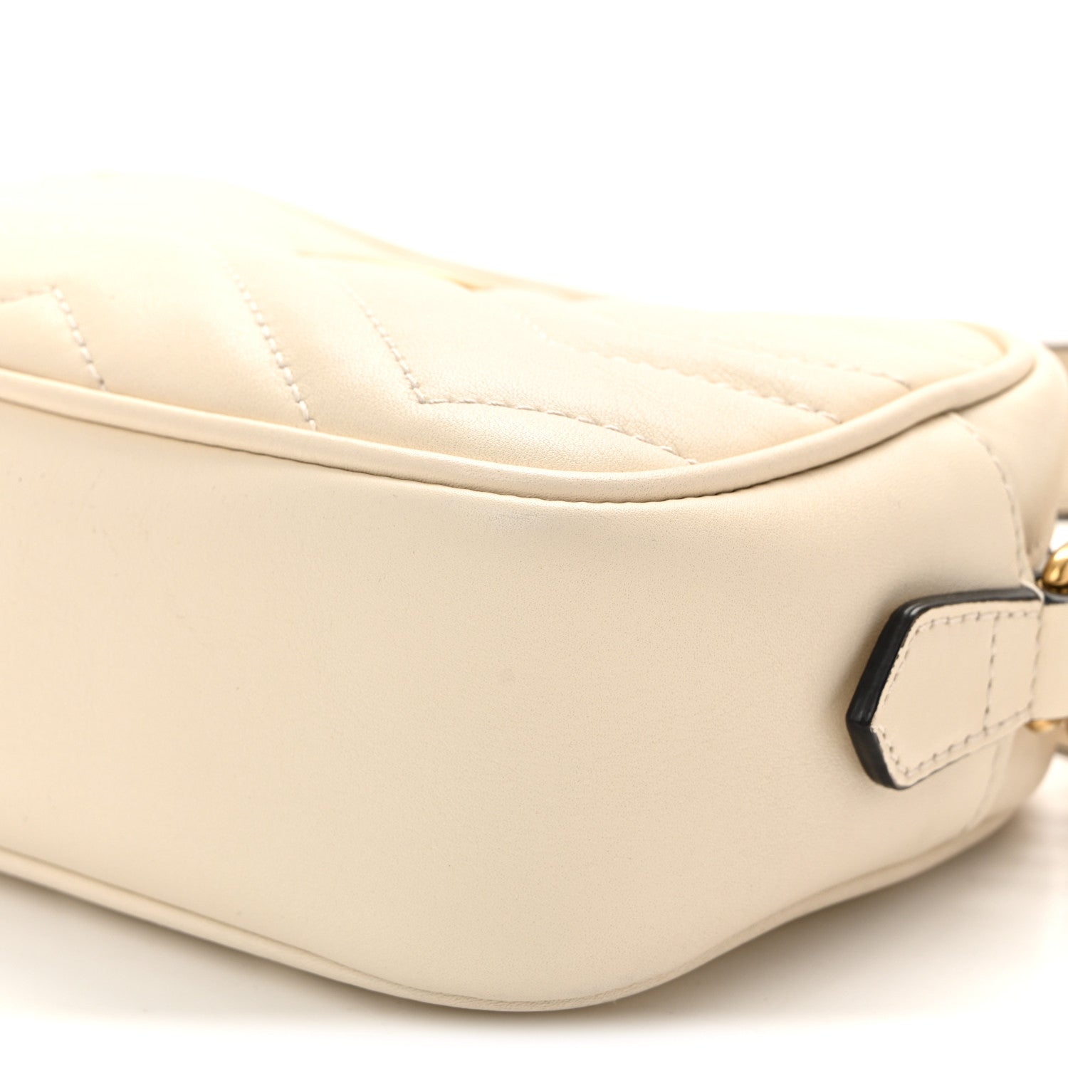 Gucci Calfskin Matelasse Mini GG Marmont Chain Shoulder Bag White 10 of 10