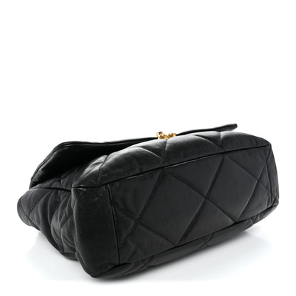 Chanel Lambskin Quilted Maxi Chanel 19 Flap Black 4 of 10