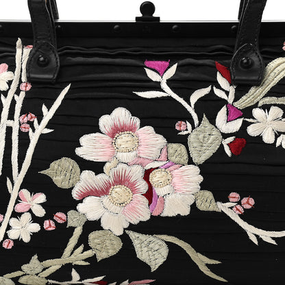 Gucci Silk Embroidered Tom Ford Japanese Flower Bag Black 8 of 14