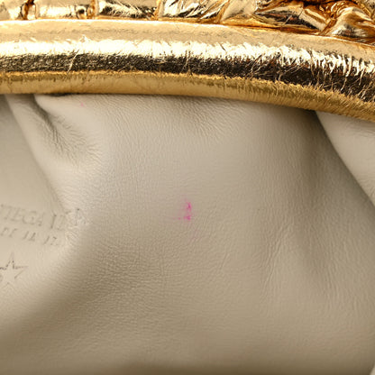 Bottega Veneta Metallic Crinkled Lambskin The Mini Pouch Oro 11 of 16