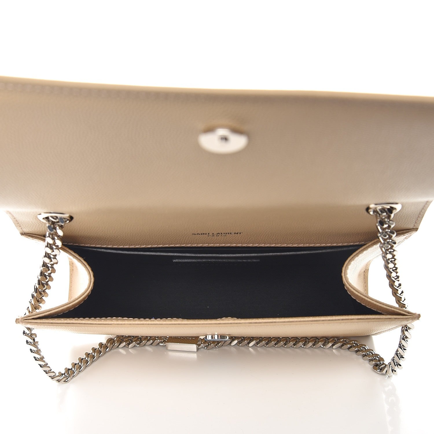 Saint Laurent Grain De Poudre Small Monogram Kate Satchel Nude Powder 5 of 8