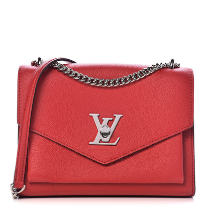 Louis Vuitton Soft Calfskin Mylockme Chain Bag BB Rubis 1 of 11