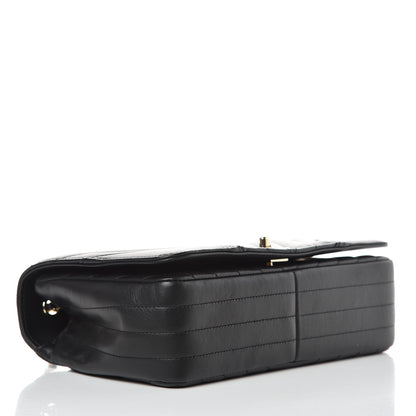 Chanel Calfskin Chevron Quilted Statement Flap Black 4 of 13