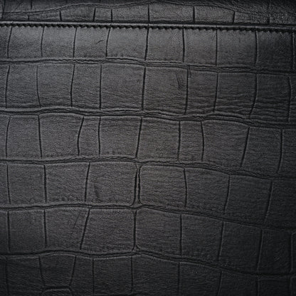 Celine Crocodile Embossed Calfskin Large Phantom Luggage Black 16 of 21