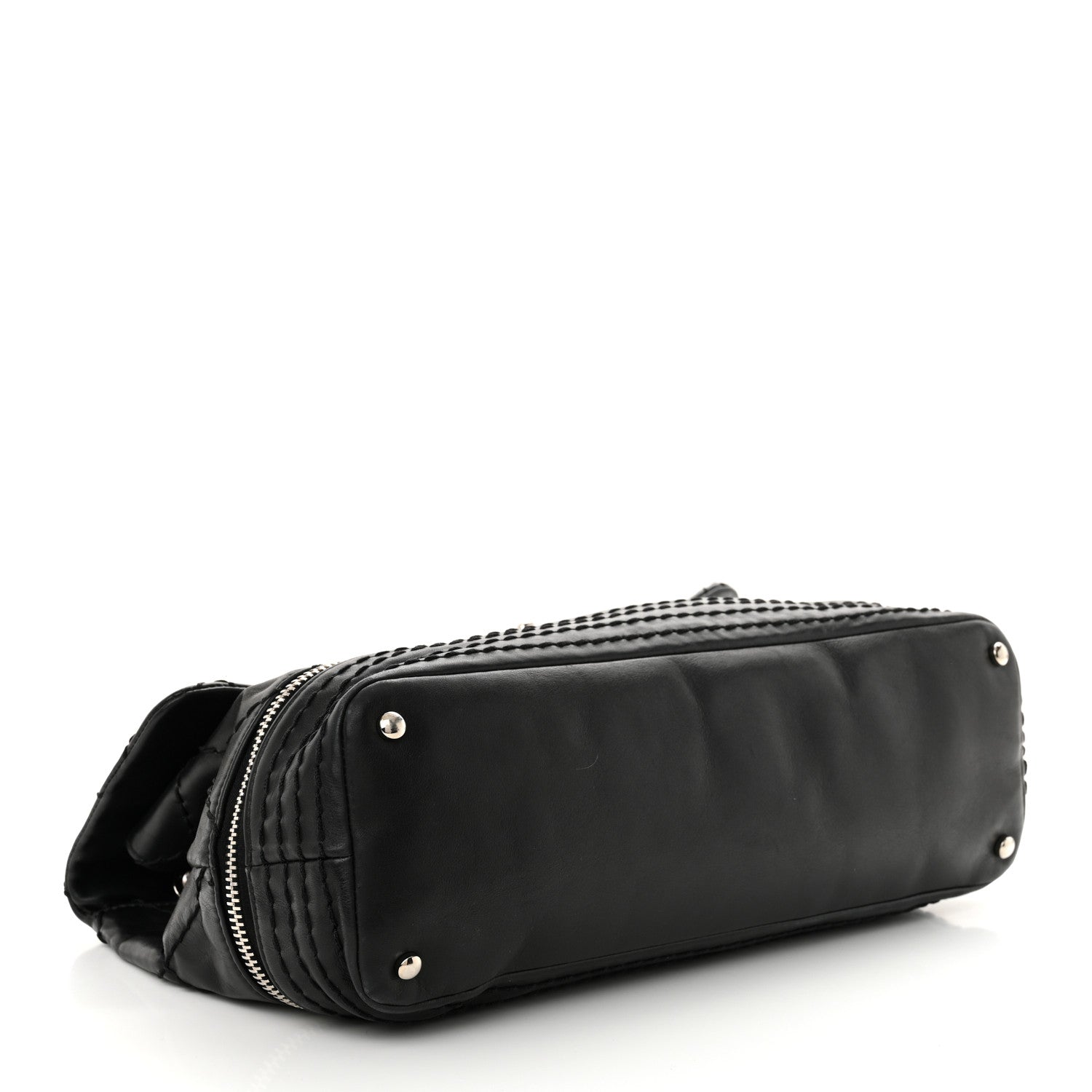 Chanel Calfskin Stitched Large Expandable Flap Bag Black 4 of 11