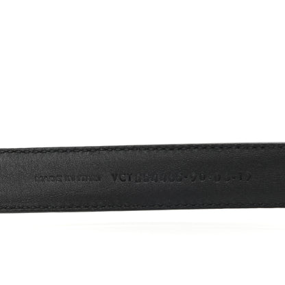 Saint Laurent Smooth Calfskin Monogram Narrow Square Buckle Belt 90 36 Black 4 of 6