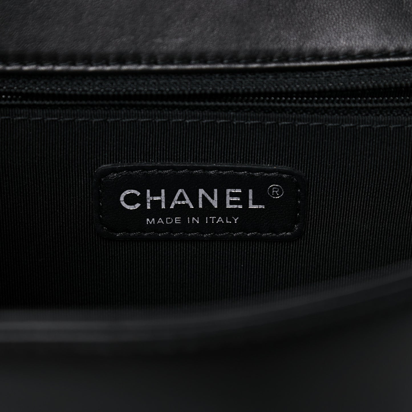 Lambskin Quilted Large Boy Flap Blue Black