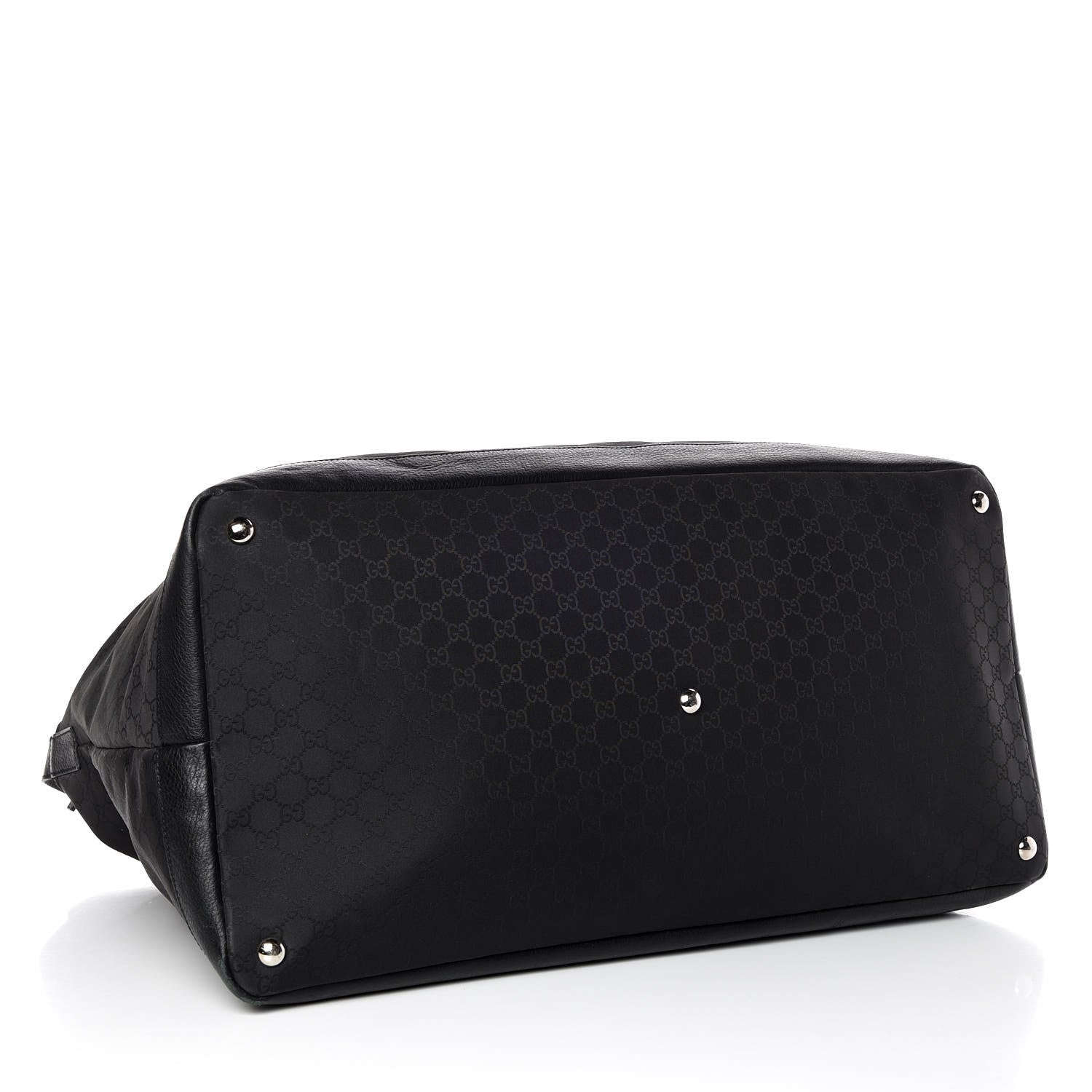 Gucci Nylon Monogram Travel Hobo Black 4 of 13