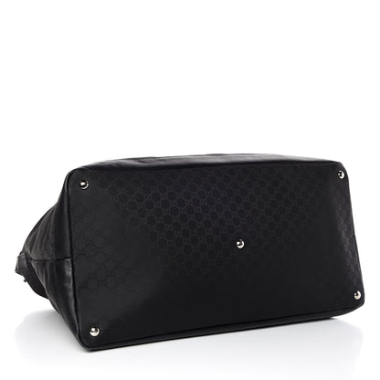 Gucci Nylon Monogram Travel Hobo Black 4 of 13