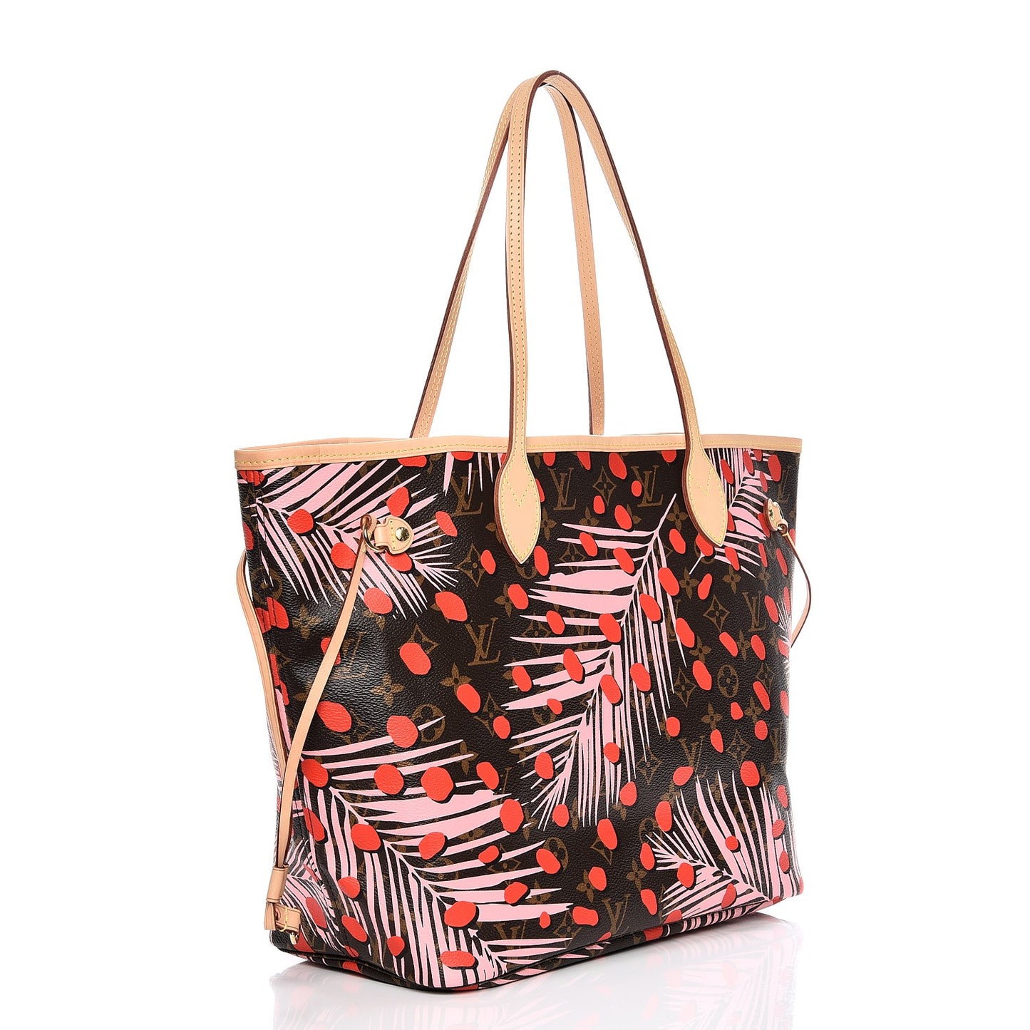 Monogram Jungle Dots Neo Neverfull MM Sugar Pink Poppy