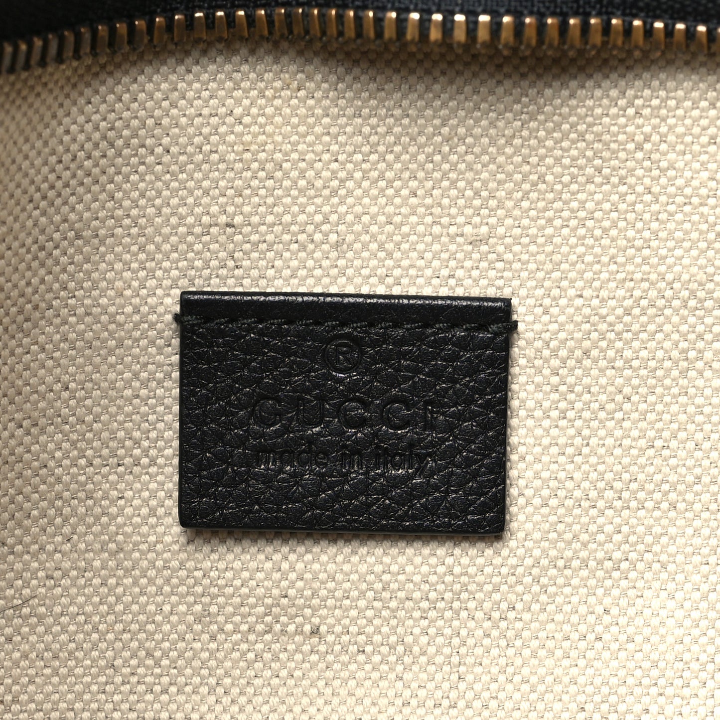 Grained Calfskin Logo Belt Bag Black