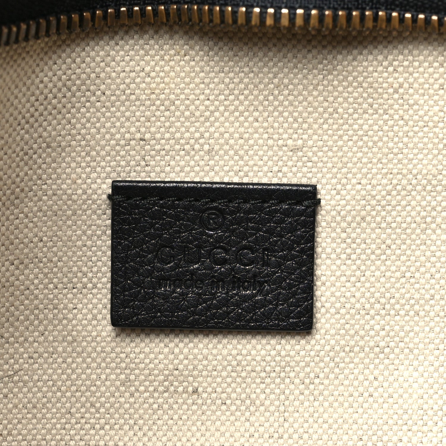 Gucci Grained Calfskin Logo Belt Bag Black 6 of 10