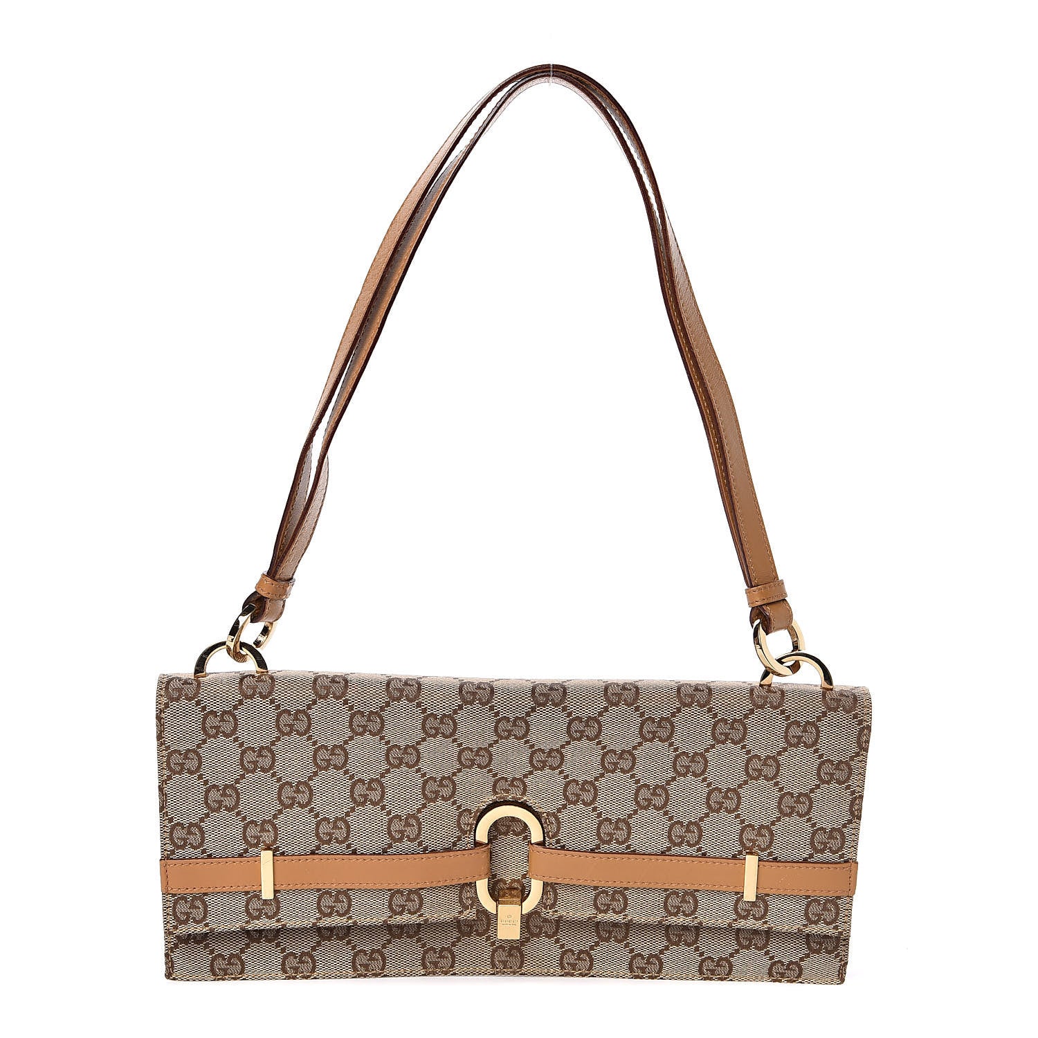 Gucci Monogram Clutch Brown 1 of 10
