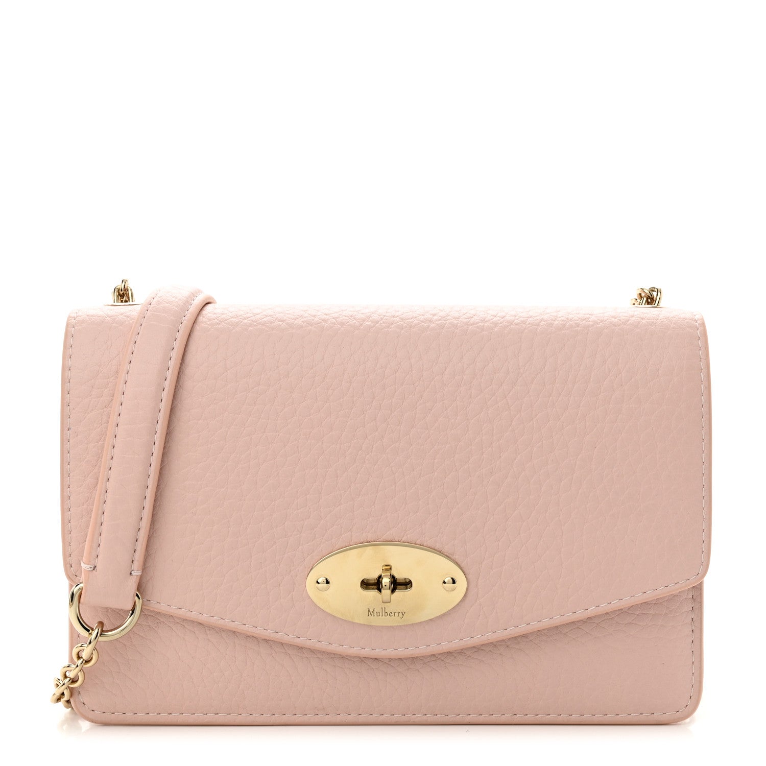 Mulberry Small Classic Grain Calfskin Small Darley Powder Pink 1 of 9