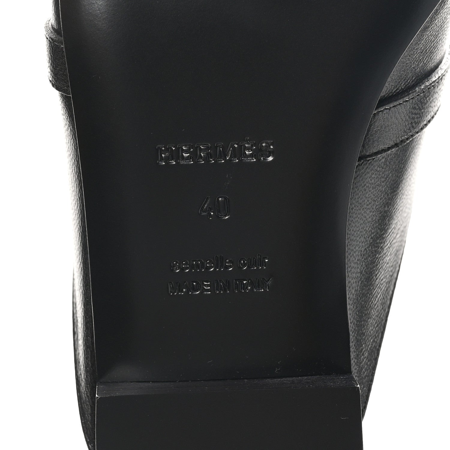 Hermes Goatskin Oz Mules 40 Black 8 of 11