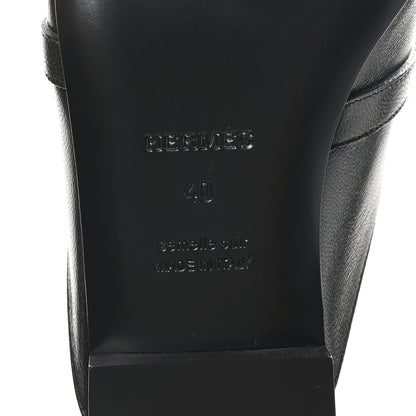 Hermes Goatskin Oz Mules 40 Black 8 of 11