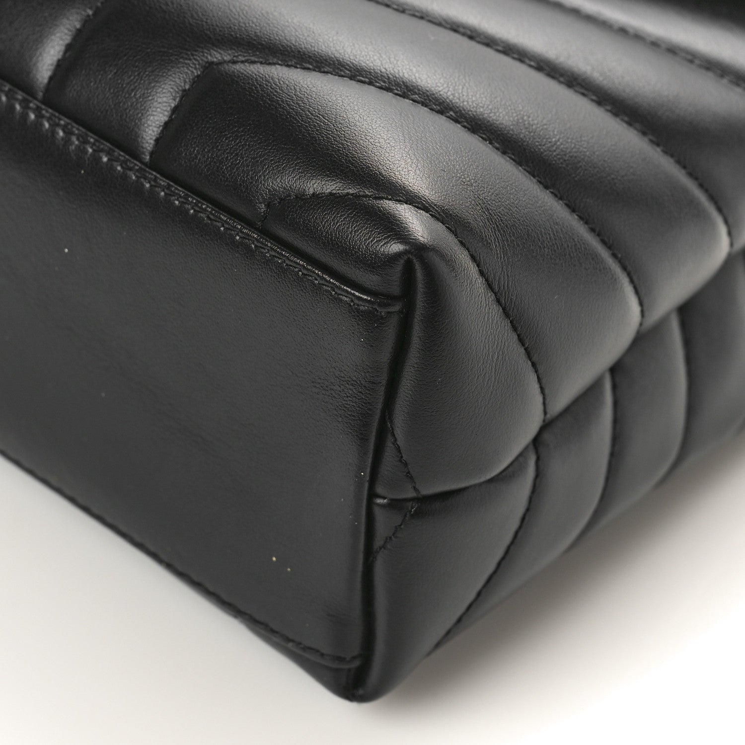 Saint Laurent SAINT LAURENT Calfskin Y Quilted Monogram Small Loulou Chain Satchel Black 8 of 8