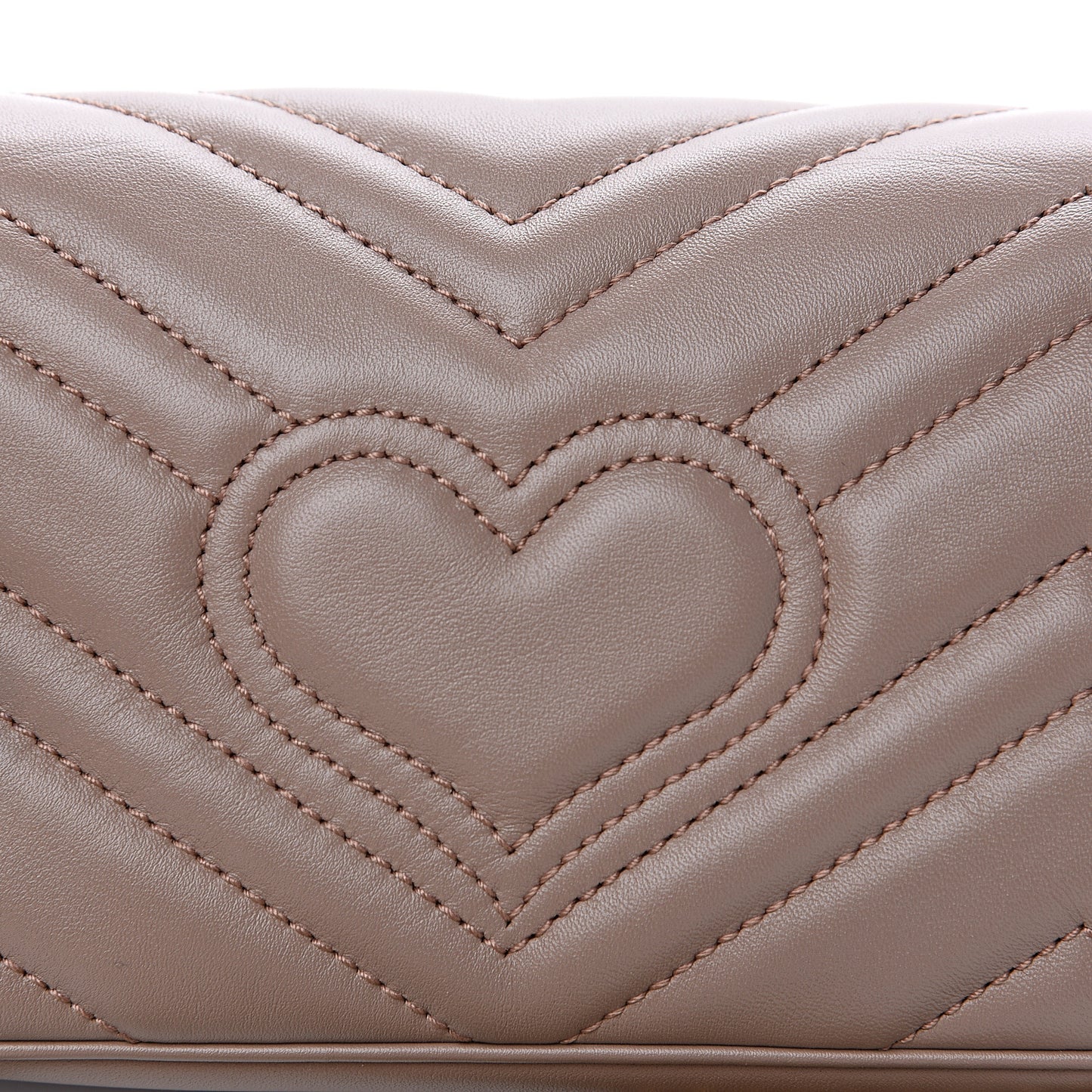 Calfskin Matelasse Super Mini GG Marmont Shoulder Bag Porcelain Rose