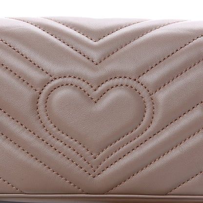 Gucci Calfskin Matelasse Super Mini GG Marmont Shoulder Bag Porcelain Rose 8 of 12