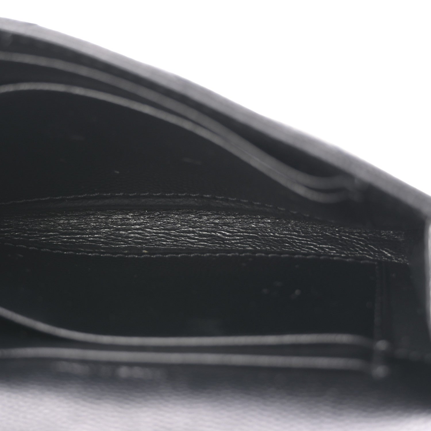 Saint Laurent Grain De Poudre Matelasse Chevron Small Monogram Envelope Wallet Black 5 of 9