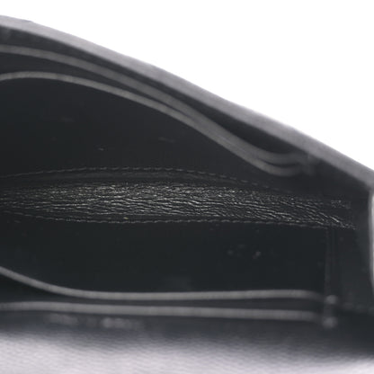 Saint Laurent Grain De Poudre Matelasse Chevron Small Monogram Envelope Wallet Black 5 of 9