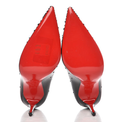 Christian Louboutin Kid Degrastrasss 100 Pumps 38 Hematite Black 5 of 8