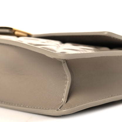 Fendi Nappa Matisse FF Embossed Wallet On Chain Baguette Dove 10 of 10