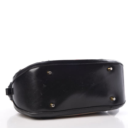 Burberry Bridle Calfskin House Check Small Orchard Bowling Bag Black 5 of 14