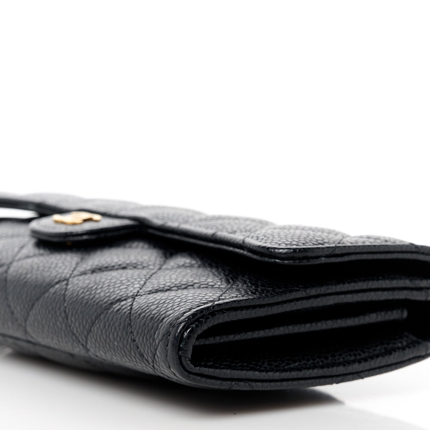 Chanel Caviar Quilted Large Gusset Flap Wallet Black 11 of 11