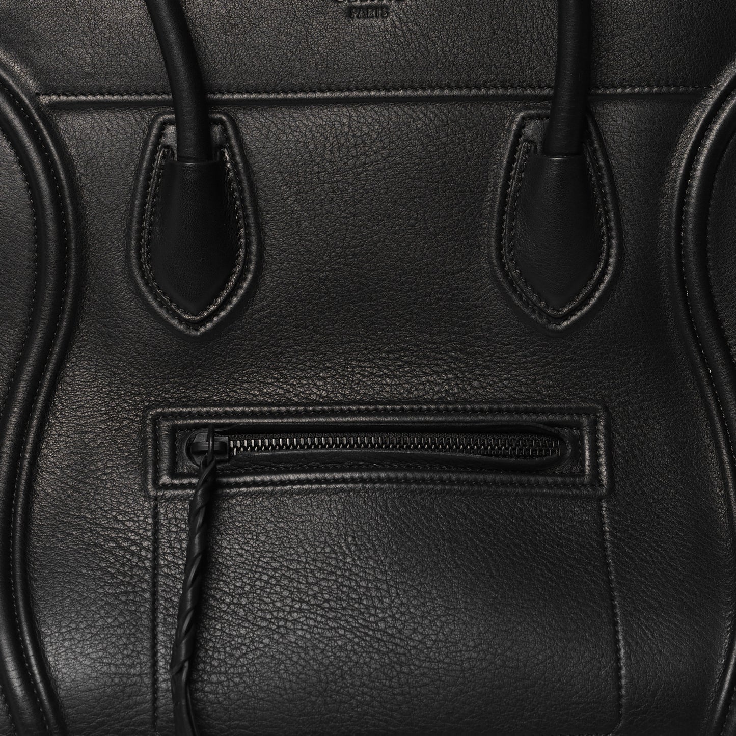 Supple Calfskin Medium Phantom Luggage Black
