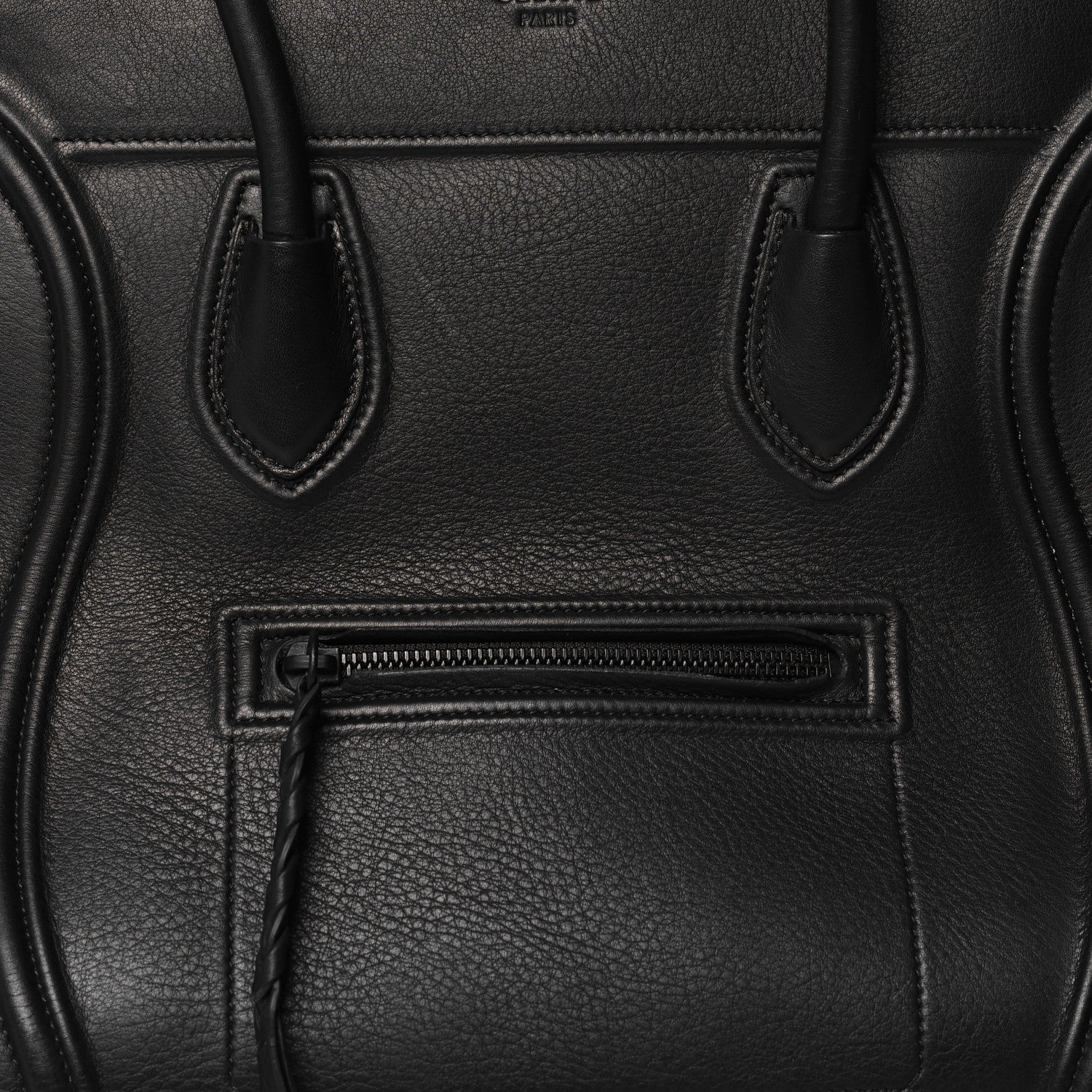 Celine Supple Calfskin Medium Phantom Luggage Black 8 of 12