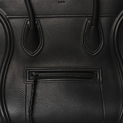 Celine Supple Calfskin Medium Phantom Luggage Black 8 of 12