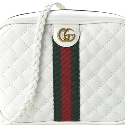 Gucci Calfskin Web Trapuntata Mini Shoulder Bag Off White 9 of 10