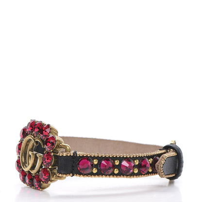 Gucci Calfskin Crystal Double G Bracelet Gold 3 of 5