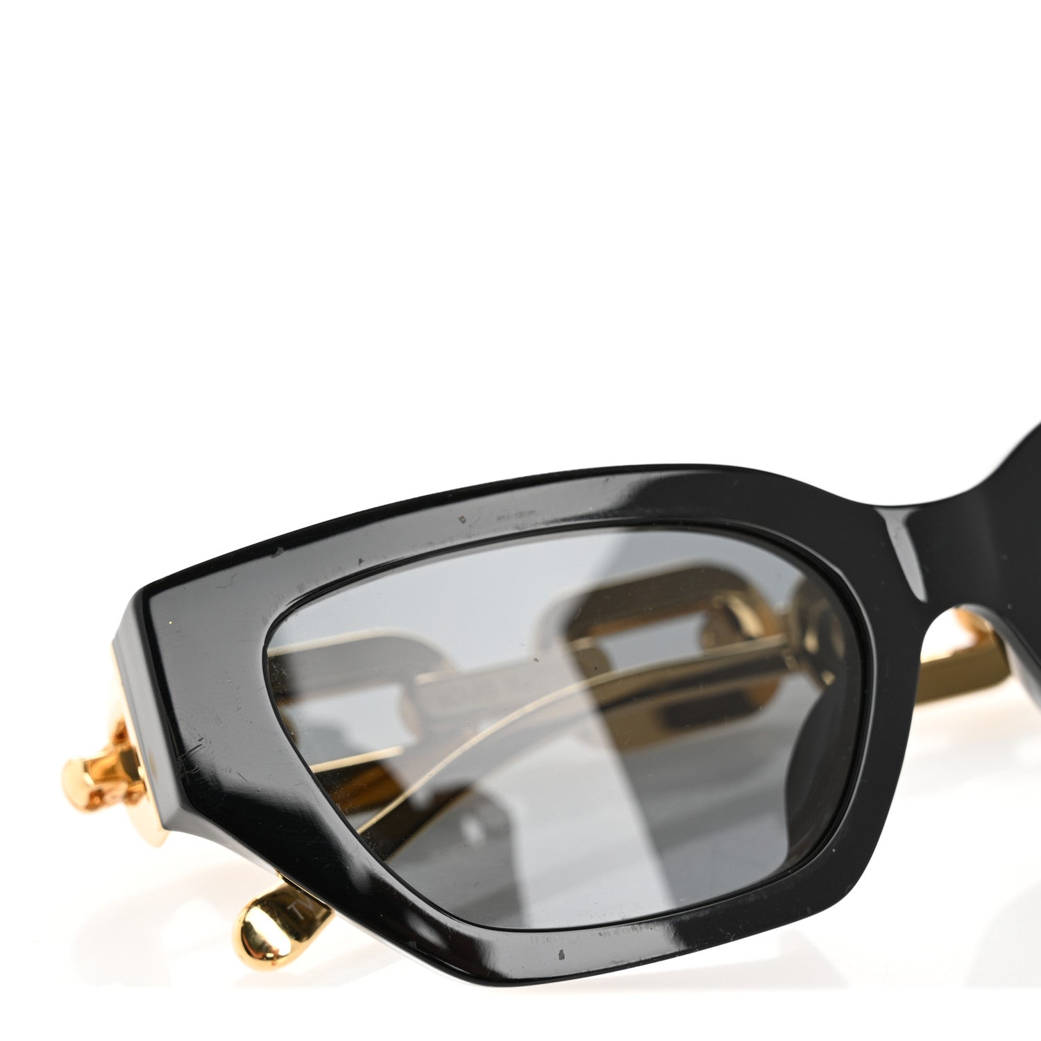 Louis Vuitton Metal LV Edge Sunglasses Z1473E Black 10 of 10