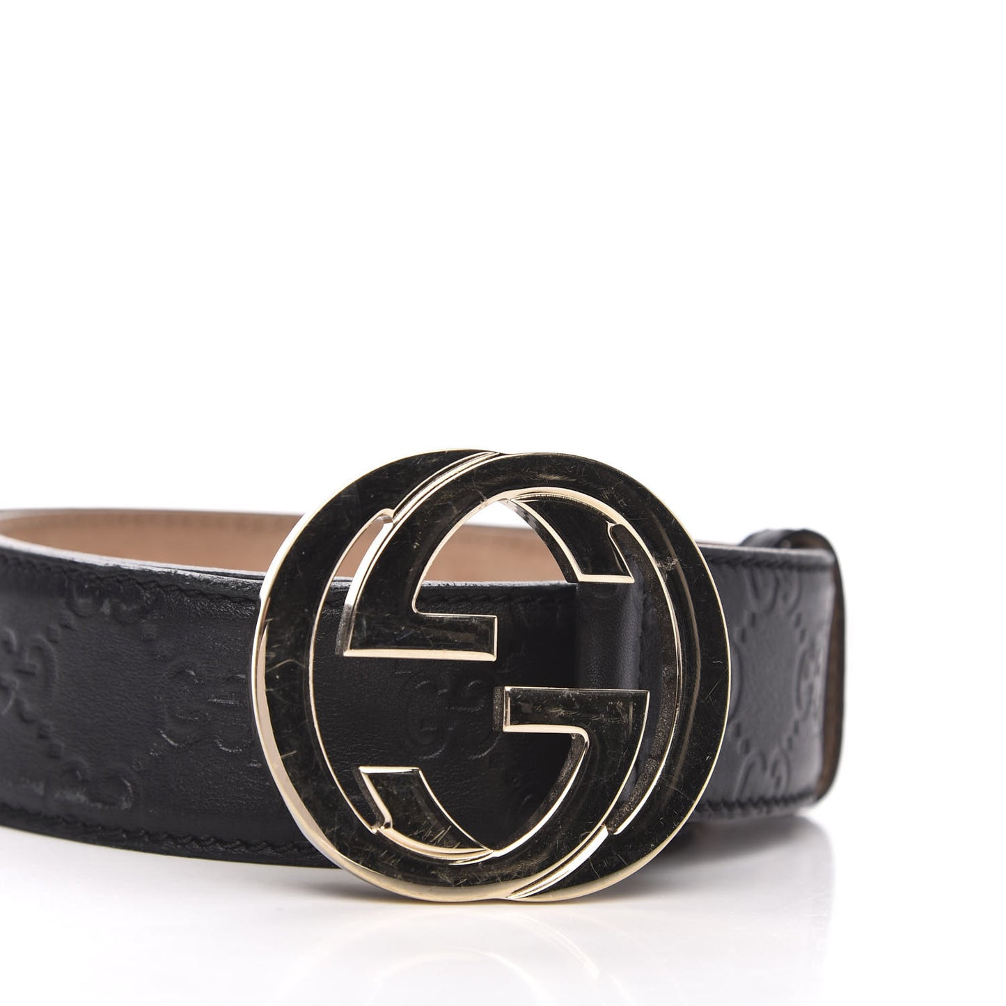 Guccissima Interlocking G 40mm Belt 80 32 Black