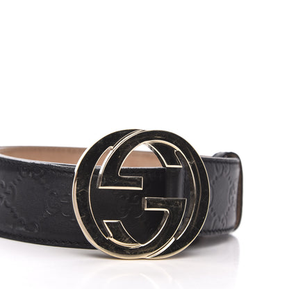 Gucci Guccissima Interlocking G 40mm Belt 80 32 Black 6 of 7